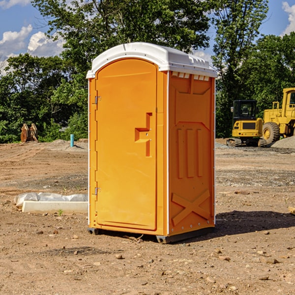 how often are the portable restrooms cleaned and serviced during a rental period in Newberg MI